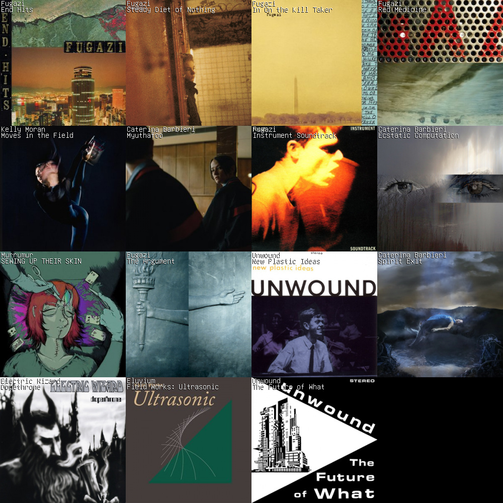 last.fm 4x4 for the past 7 days